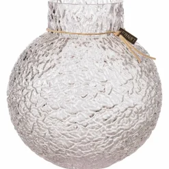 Glasvas med rund mönstrad struktur, 10 cm