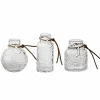 Glasvas mönster 3-pack, klar