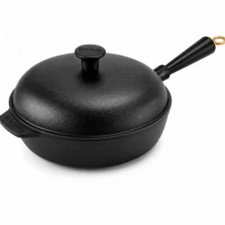 Gold traktörpanna med gjutjärnslock 25 cm, gjutjärn