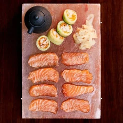 Gourmetset med gasbrännare, saltsten och dressingflaska