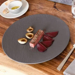 Gourmettallrik 32 cm, svart