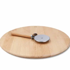 Grand Cru pizzabräda och pizzaskärare 35 cm, bok