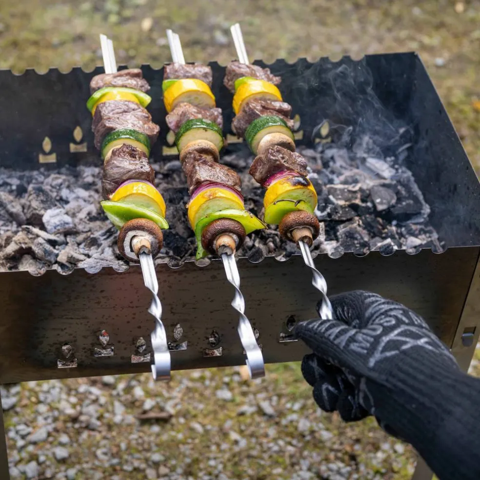 Grillhandske, svart
