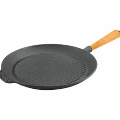 Grillpanna gjutjärn 28 cm, stålhandtag
