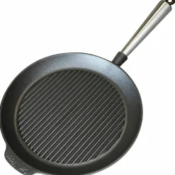 Grillpanna gjutjärn 28 cm, stålhandtag