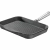 Grillpanna Gjutjärn Rektangulär 32 cmx 22 cm Stålhandtag
