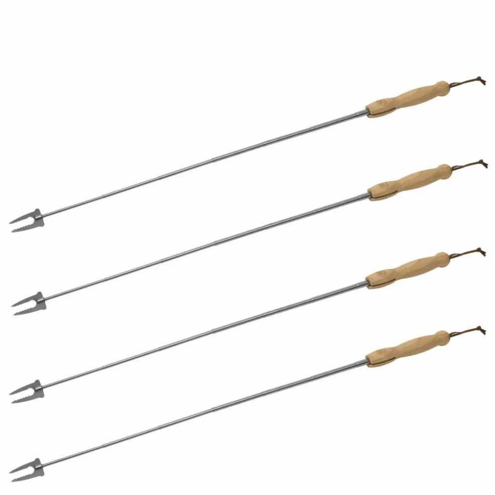 Grillpinne med teleskopskaft, 4-pack