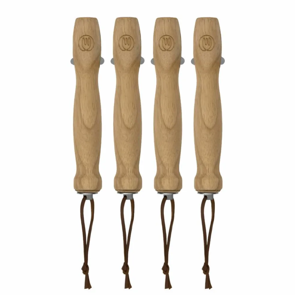 Grillpinne med teleskopskaft, 4-pack