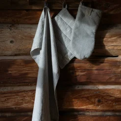 Grillvante randig, kola/beige