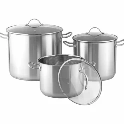 Gryta med glaslock, 15 liter