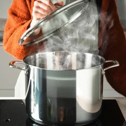 Gryta med lock 15 liter, rostfritt stål