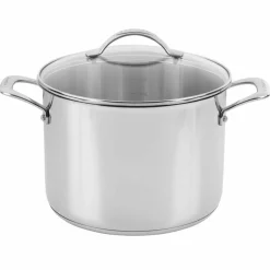 Gryta med lock 15 liter, rostfritt stål
