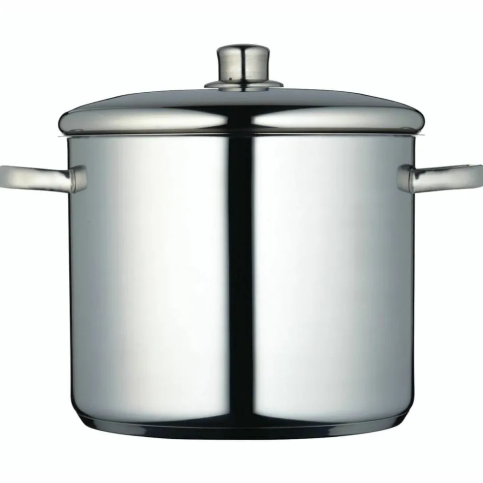 Gryta med lock 11 liter, rostfritt stål