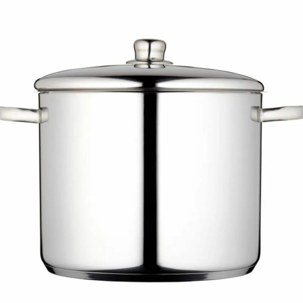Gryta med lock 11 liter, rostfritt stål