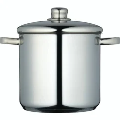 Gryta med lock 11 liter, rostfritt stål
