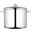 Gryta med lock 14 liter, rostfritt stål