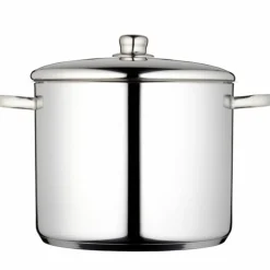 Gryta med lock 14 liter, rostfritt stål