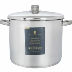 Gryta med lock 14 liter, rostfritt stål