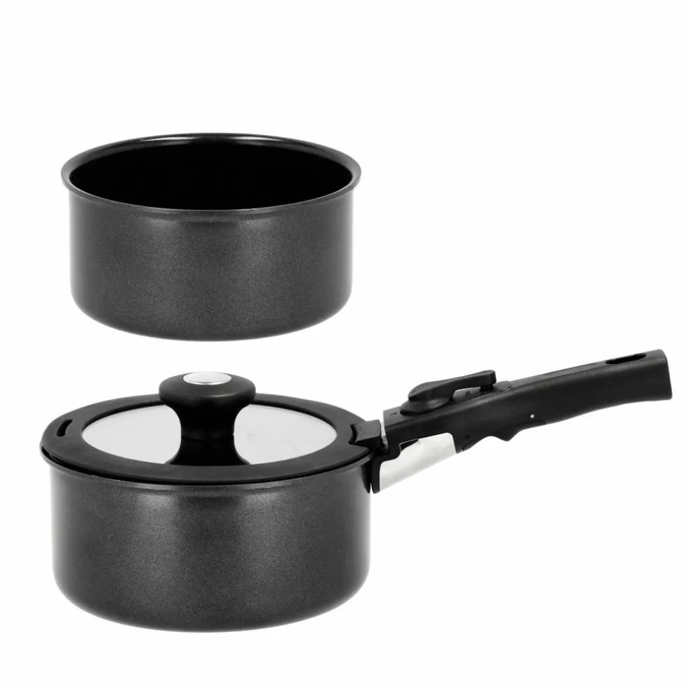 Grytset m. avtagbart handtag 1,1 + 2,4 liter