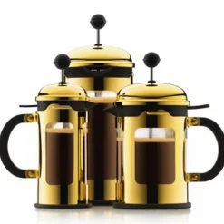 Guld kaffepress 4 Koppar 0,5 l utan fot