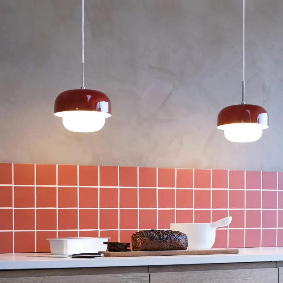 Haipot pendellampa D23, röd