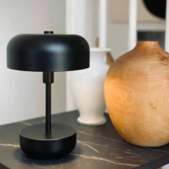 Haipot portabel LED-bordslampa, mörkröd