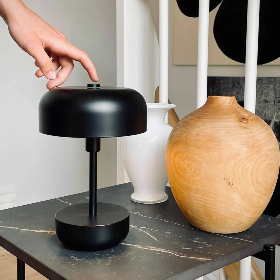 Haipot portabel LED-bordslampa, mörkröd