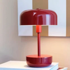 Haipot portabel LED-bordslampa, mörkröd