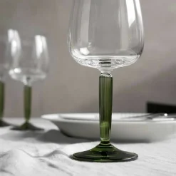 Hammershøi rödvinsglas, Ø 9,5 cm, 2 st, grön
