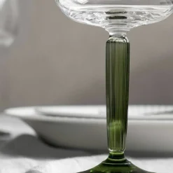 Hammershøi rödvinsglas, Ø 9,5 cm, 2 st, grön