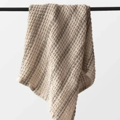 Handduk 70x50 cm, taupe stripe