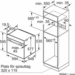 HB772A1B1 iQ700 inbyggnadsugn, svart