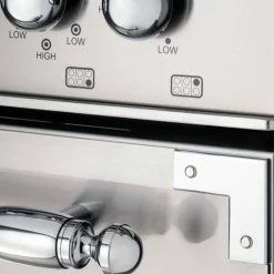HER126G2EAVT2 Heritage gasspis 120 cm med 6 brännare, elektriskt stekbord och 2 ugnar, elfenbensvit