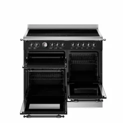 HER105I3ENET2 Heritage induktionsspis 100 cm med 5 zoner och 3 ugnar, mattsvart