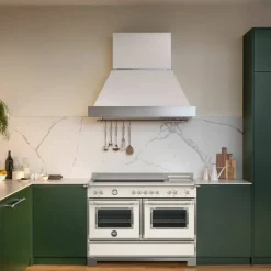 HER125I2ENET2 Heritage induktionsspis 120 cm med 5 zoner, elektriskt stekbord och 2 ugnar, mattsvart