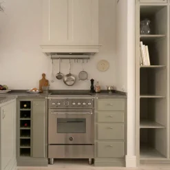 HER64I1EXC2 Heritage induktionsspis 60 cm med 4 zoner och 1 ugn, rostfritt stål
