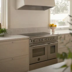 HER95I2EXC2 Heritage induktionsspis utan dekorram 90 cm med 5 zoner och 2 ugnar, rostfritt stål