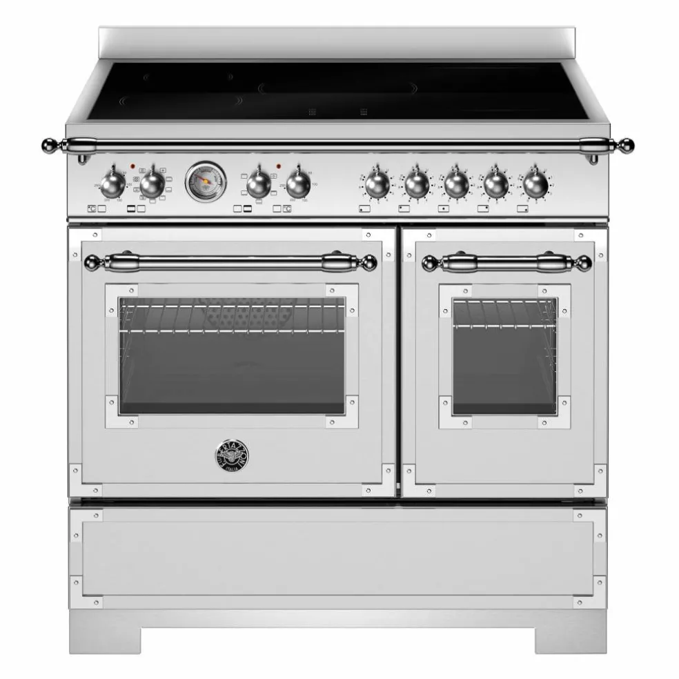 HER95I2EXT2 Heritage induktionsspis 90 cm med 5 zoner och 2 ugnar, rostfritt stål