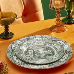 Heritage Green Italian assiett 15 cm, grön/vit