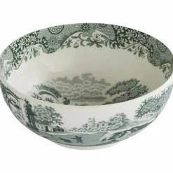 Heritage Green Italian serveringsskål 27,5 cm, grön/vit