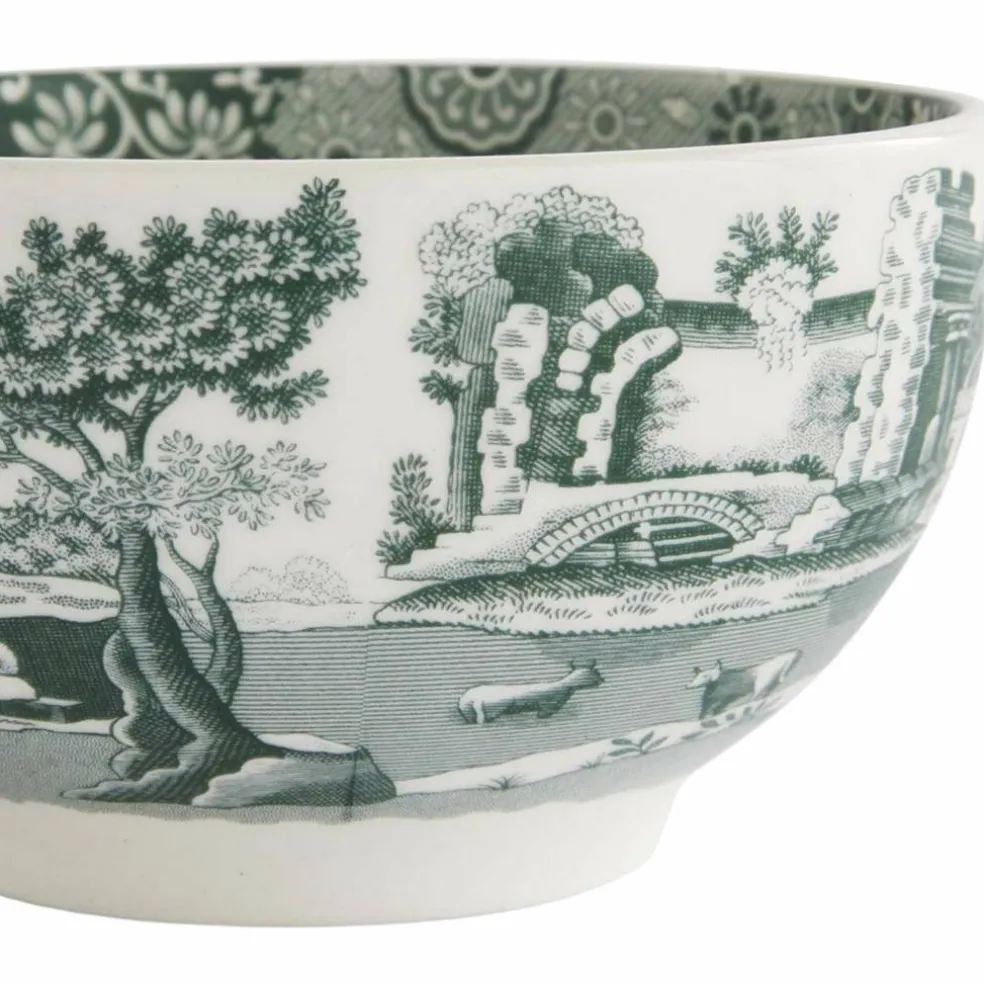 Heritage Green Italian skål 15 cm, grön/vit