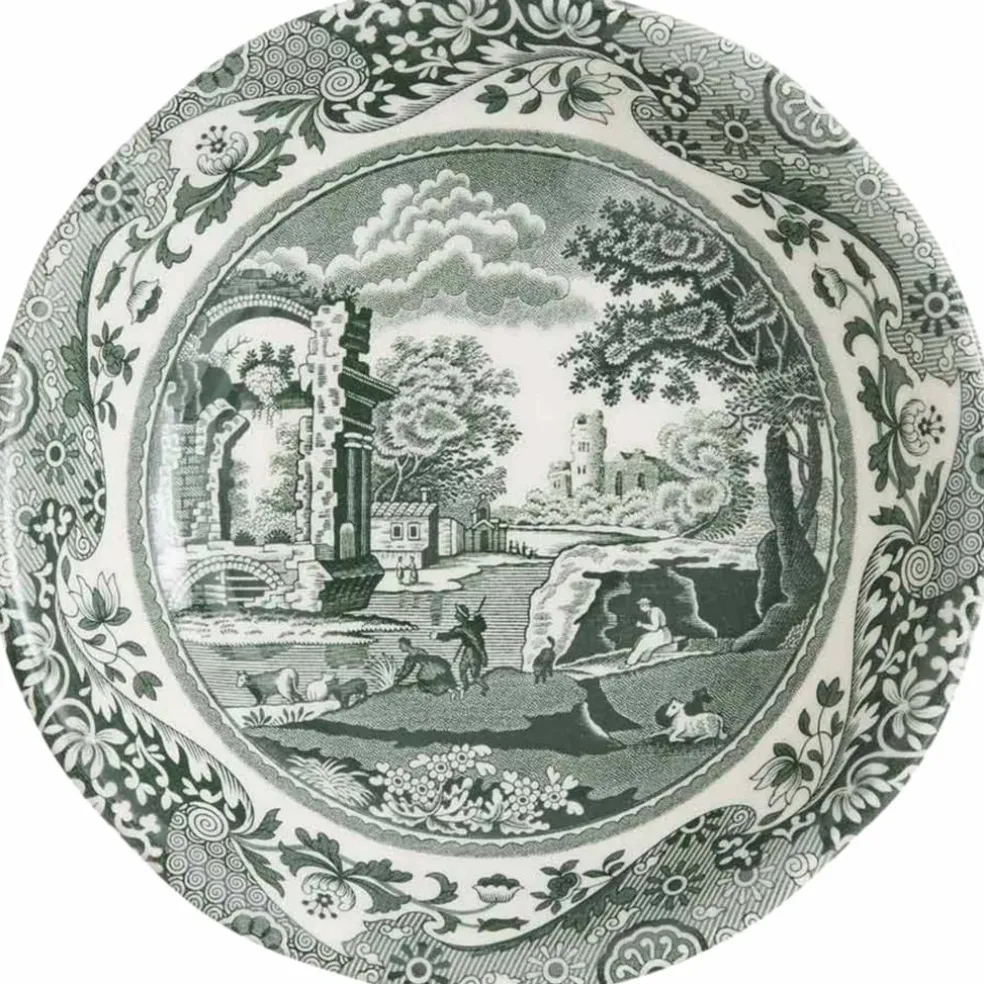 Heritage Green Italian skål 15 cm, grön/vit