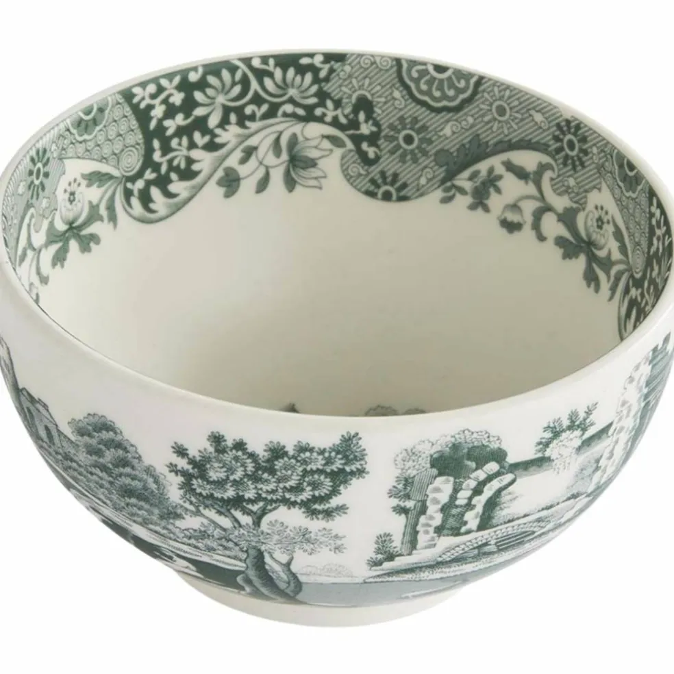 Heritage Green Italian skål 15 cm, grön/vit