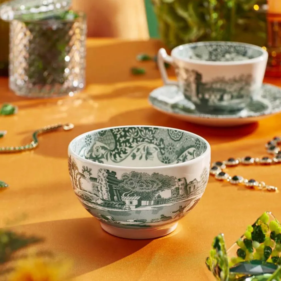Heritage Green Italian skål 15 cm, grön/vit