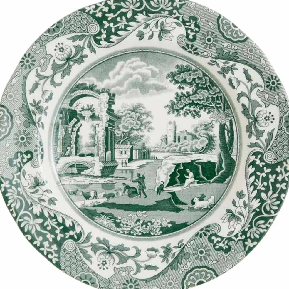 Heritage Green Italian tallrik 20 cm, grön/vit
