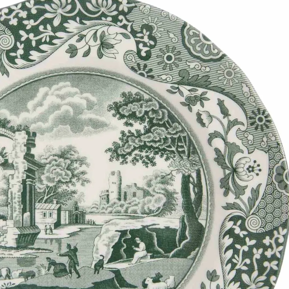Heritage Green Italian tallrik 20 cm, grön/vit