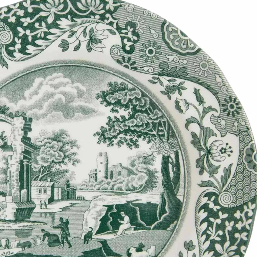Heritage Green Italian tallrik 27 cm, grön/vit