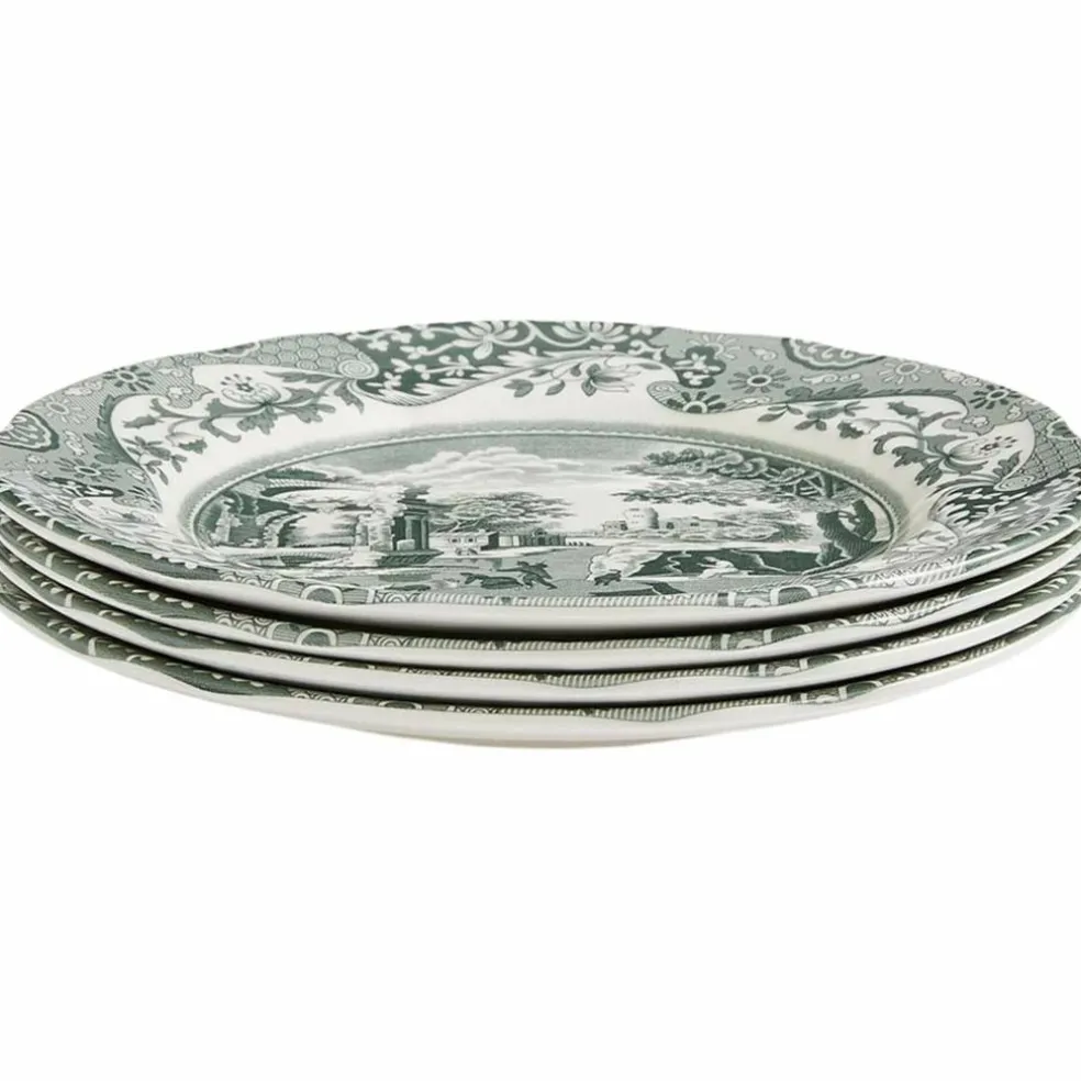 Heritage Green Italian tallrik 27 cm, grön/vit