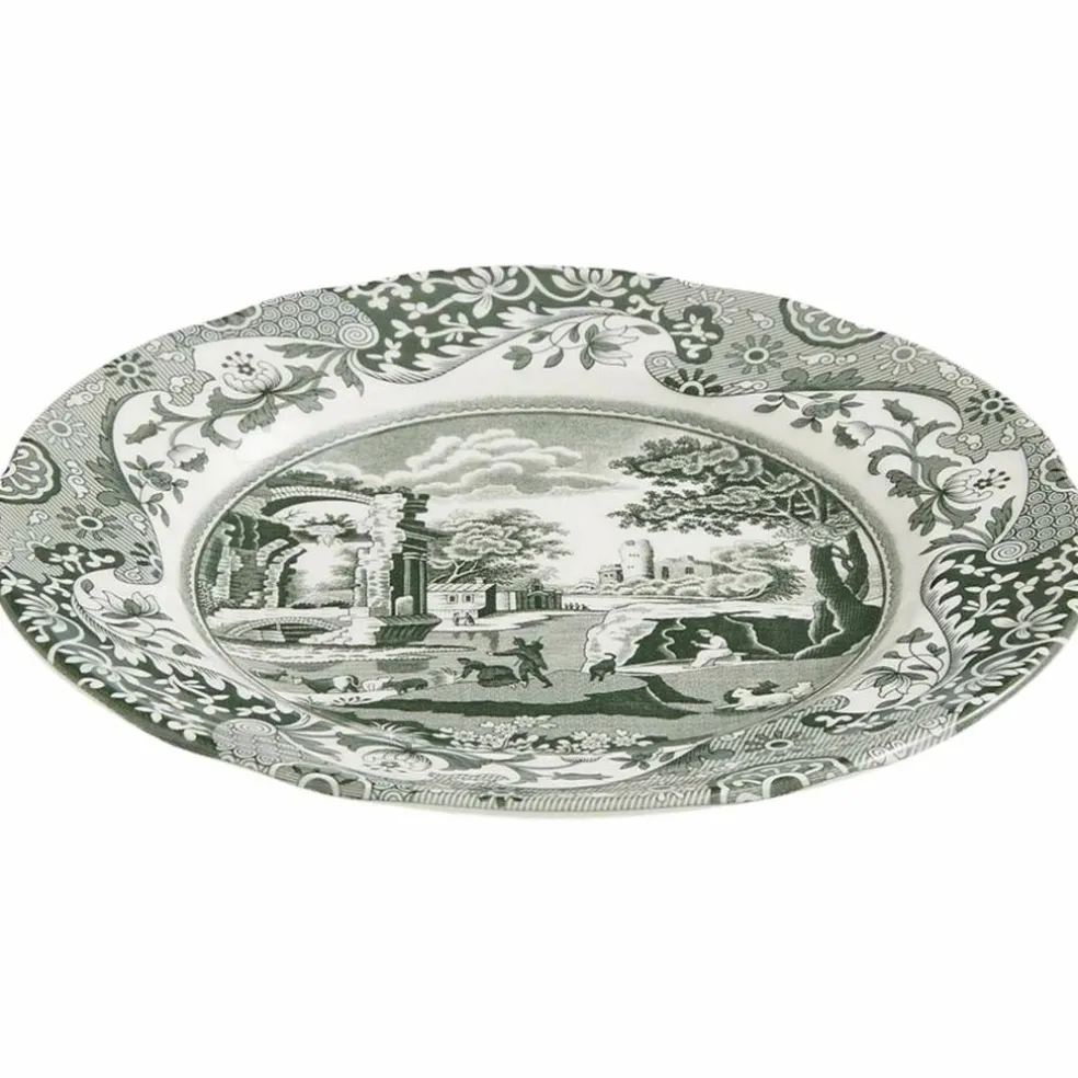 Heritage Green Italian tallrik 27 cm, grön/vit