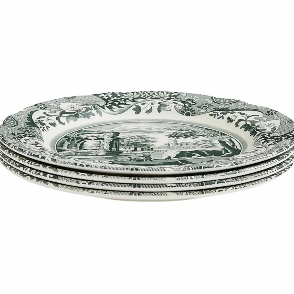 Heritage Green Italian tallrik 27 cm, grön/vit